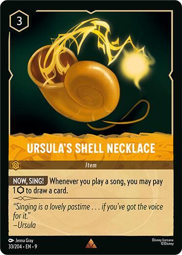 Disney Lorcana Fabled Ursula's Shell Necklace 33/204 Rare
