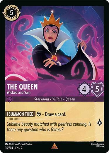 Disney Lorcana Fabled The Queen - Wicked and Vain 35/204 Rare