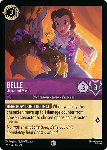 Disney Lorcana Fabled Belle - Untrained Mystic 39/204 Common