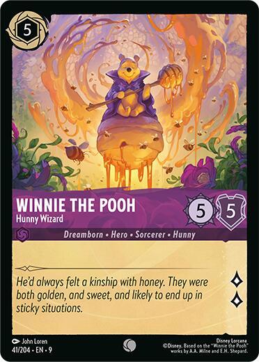 Disney Lorcana Fabled Winnie the Pooh - Hunny Wizard 41/204 Common