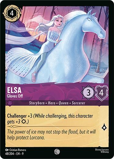 Disney Lorcana Fabled Elsa - Gloves Off 48/204 Common