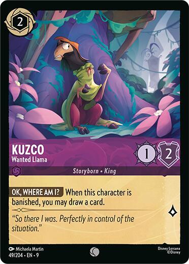Disney Lorcana Fabled Kuzco - Wanted Llama 49/204 Common