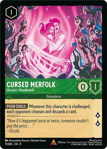 Disney Lorcana Fabled Cursed Merfolk - Ursula's Handiwork 71/204 Rare