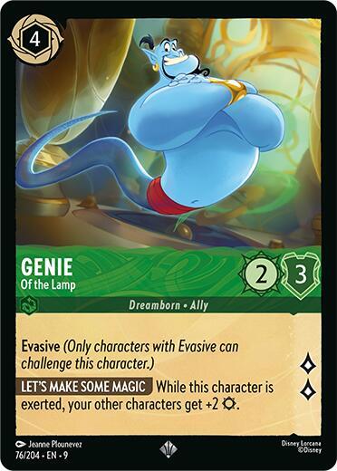 Disney Lorcana Fabled Genie - Of the Lamp 76/204 Super Rare