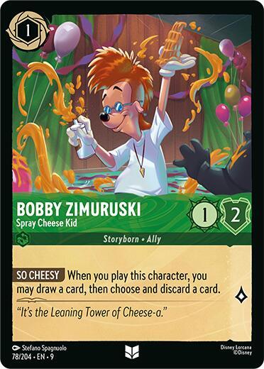 Disney Lorcana Fabled Bobby Zimuruski - Spray Cheese Kid 78/204 Uncommon
