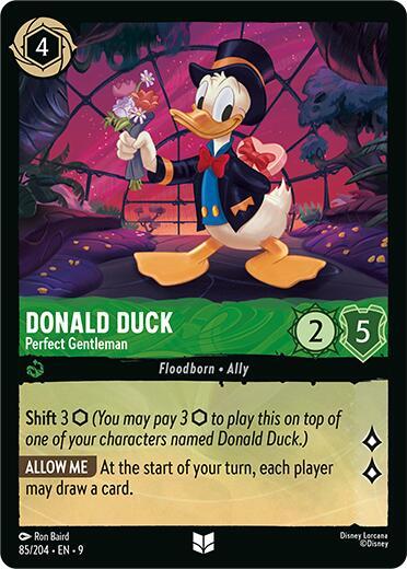 Disney Lorcana Fabled Donald Duck - Perfect Gentleman 85/204 Uncommon