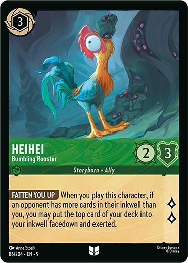 Disney Lorcana Fabled Heihei - Bumbling Rooster 86/204 Uncommon