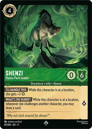 Disney Lorcana Fabled Shenzi - Hyena Pack Leader 87/204 Super Rare