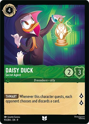 Disney Lorcana Fabled Daisy Duck - Secret Agent 93/204 Uncommon
