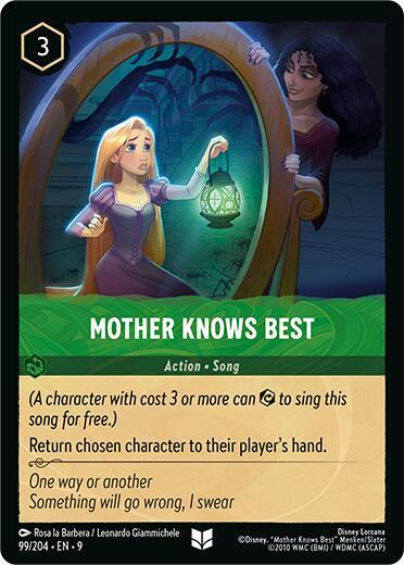 Disney Lorcana Fabled Mother Knows Best 99/204 Uncommon