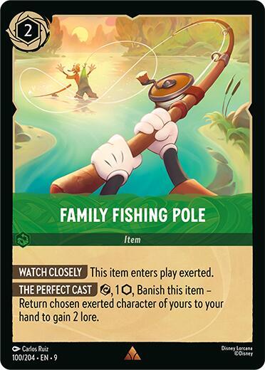 Disney Lorcana Fabled Family Fishing Pole 100/204 Rare