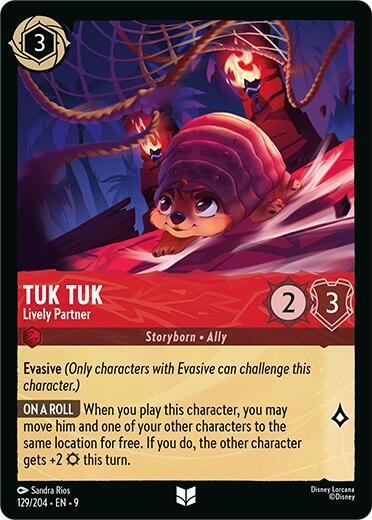 Disney Lorcana Fabled Tuk Tuk - Lively Partner 129/204 Uncommon Cold Foil