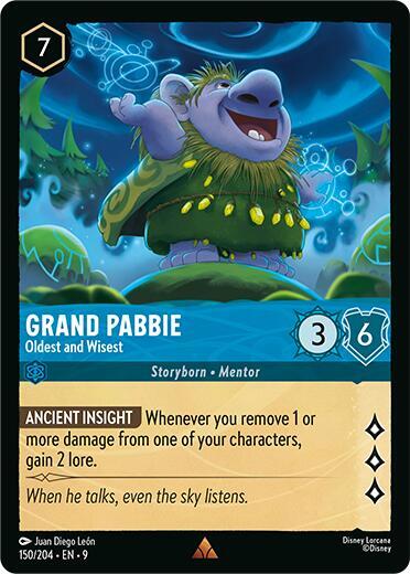 Disney Lorcana Fabled Grand Pabbie - Oldest and Wisest 150/204 Rare