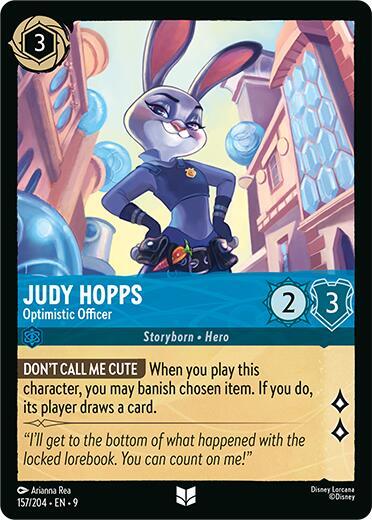 Disney Lorcana Fabled Judy Hopps - Optimistic Officer 157/204 Uncommon