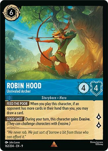 Disney Lorcana Fabled Robin Hood - Unrivaled Archer 162/204 Rare