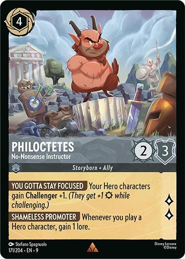Disney Lorcana Fabled Philoctetes - No-Nonsense Instructor 171/204 Rare