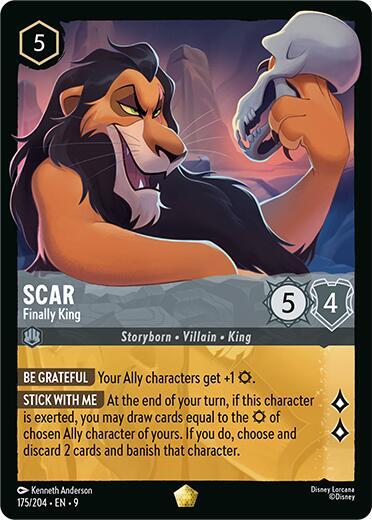Disney Lorcana Fabled Scar - Finally King 175/204 Legendary