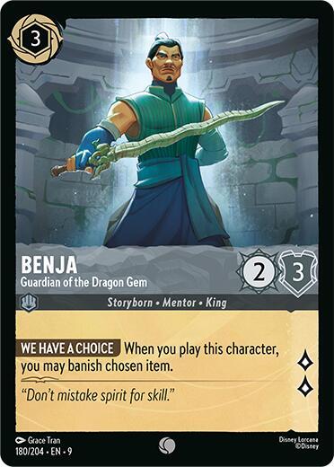 Disney Lorcana Fabled Benja - Guardian of the Dragon Gem 180/204 Common