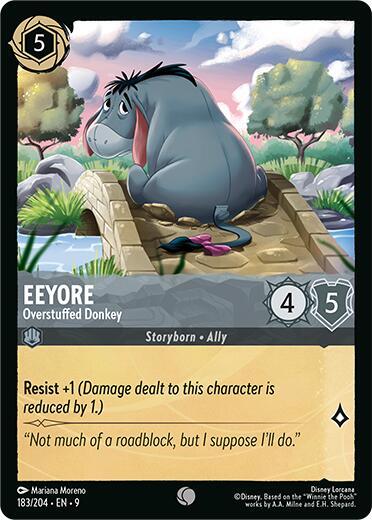 Disney Lorcana Fabled Eeyore - Overstuffed Donkey 183/204 Common