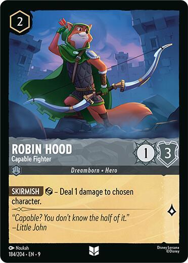 Disney Lorcana Fabled Robin Hood - Capable Fighter 184/204 Uncommon