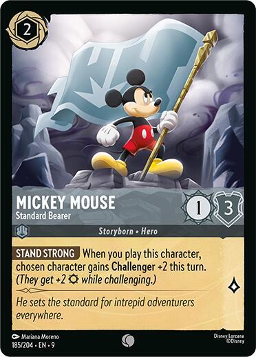 Disney Lorcana Fabled Mickey Mouse - Standard Bearer 185/204 Common