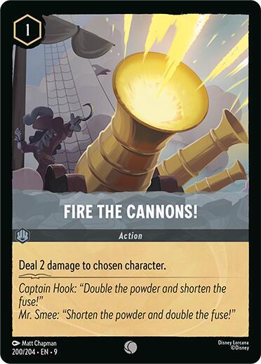 Disney Lorcana Fabled Fire the Cannons! 200/204 Common