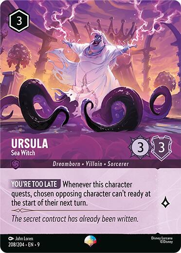 Disney Lorcana Fabled Ursula - Sea Witch (Epic) 208/204 Epic