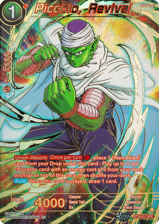 Dragon Ball Super: Masters Prismatic Clash Piccolo, Revival (SPR) BT28-012 Special Rare