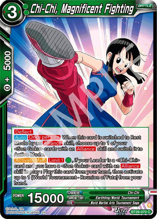 Dragon Ball Super: Masters Prismatic Clash Chi-Chi, Magnificent Fighting BT28-070 Common