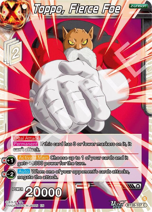 Dragon Ball Super: Masters Prismatic Clash Toppo, Fierce Foe BT28-107 Common