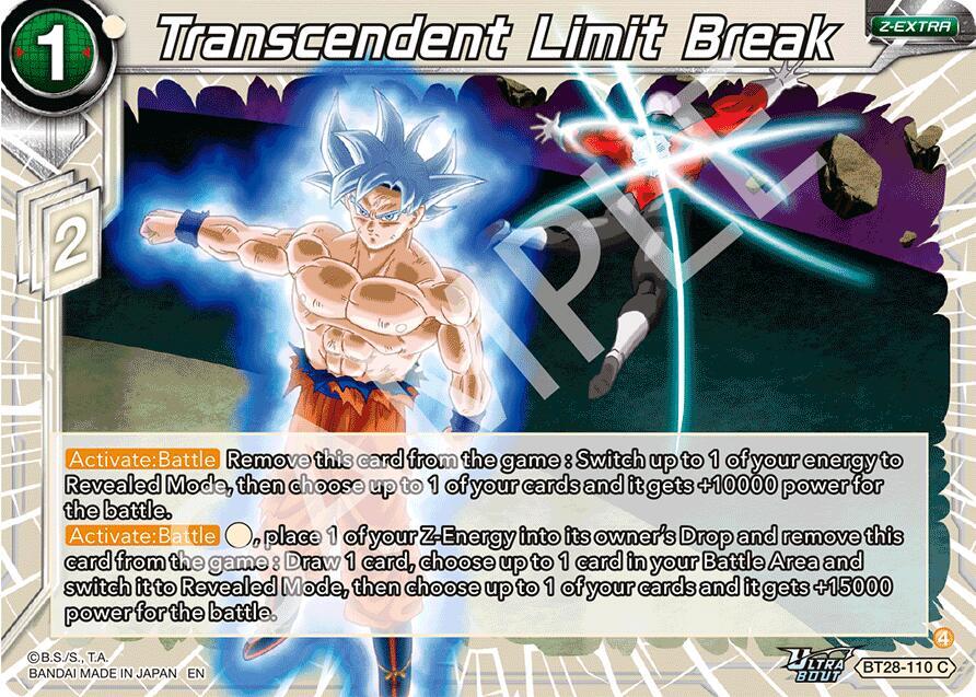 Dragon Ball Super: Masters Prismatic Clash Transcendent Limit Break BT28-110 Common