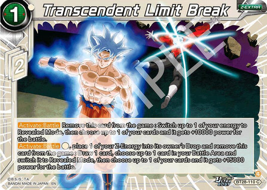 Dragon Ball Super: Masters Prismatic Clash Transcendent Limit Break BT28-110 Common