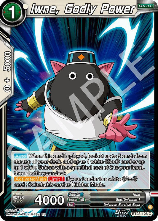Dragon Ball Super: Masters Prismatic Clash Iwne, Godly Power BT28-126 Common