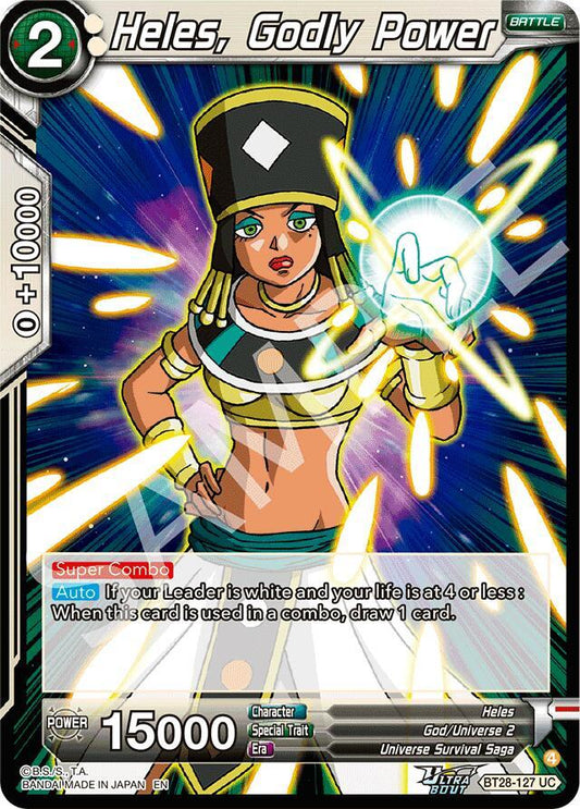 Dragon Ball Super: Masters Prismatic Clash Heles, Godly Power BT28-127 Uncommon