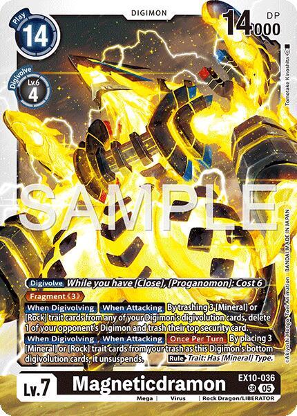 Digimon TCG Sinister Order Magneticdramon EX10-036 SR Super Rare