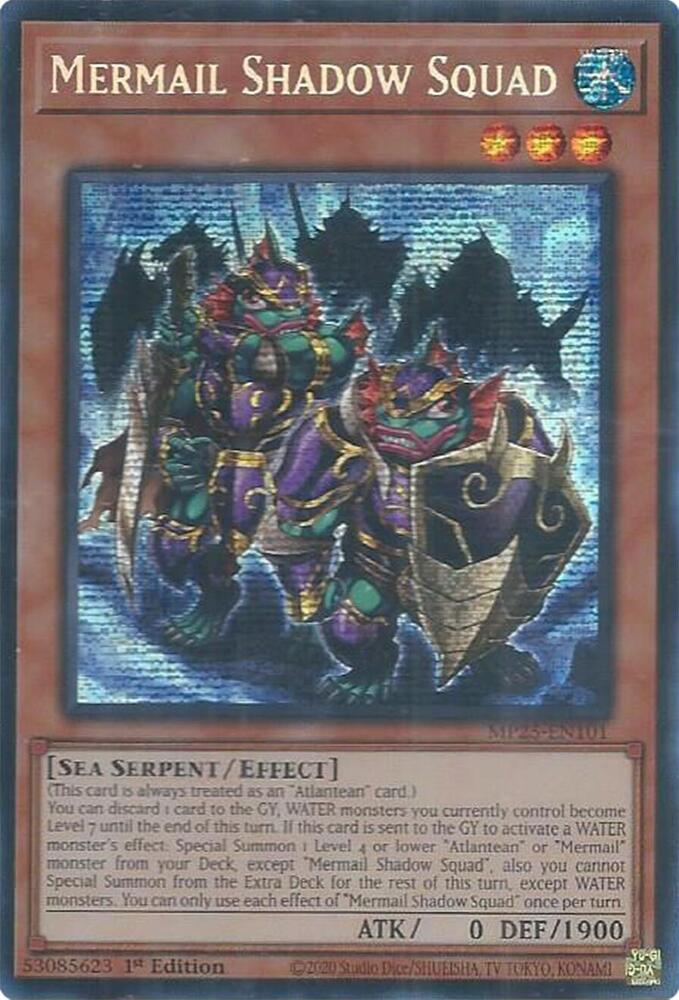 YuGiOh Cards 2025 Mega-Pack Mermail Shadow Squad MP25-EN101 Prismatic Secret Rare