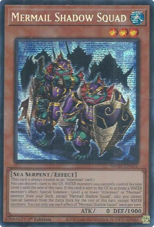 YuGiOh Cards 2025 Mega-Pack Mermail Shadow Squad MP25-EN101 Prismatic Secret Rare
