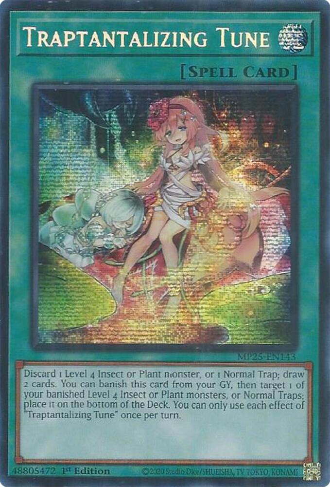 YuGiOh Cards 2025 Mega-Pack Traptantalizing Tune MP25-EN143 Prismatic Secret Rare
