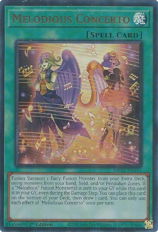 YuGiOh Cards 2025 Mega-Pack Melodious Concerto MP25-EN195 Ultra Rare