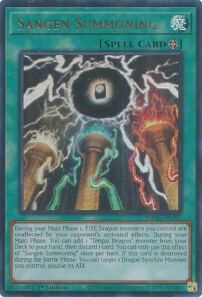 YuGiOh Cards 2025 Mega-Pack Sangen Summoning MP25-EN197 Ultra Rare