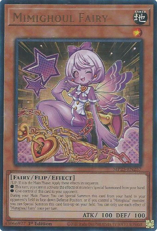 YuGiOh Cards 2025 Mega-Pack Mimighoul Fairy MP25-EN257 Ultra Rare