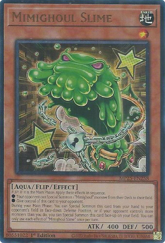 YuGiOh Cards 2025 Mega-Pack Mimighoul Slime MP25-EN258 Ultra Rare