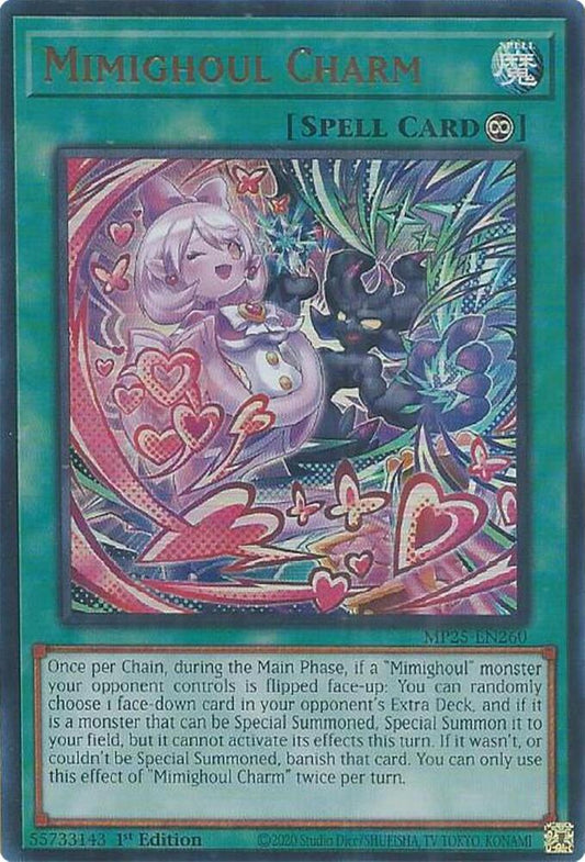 YuGiOh Cards 2025 Mega-Pack Mimighoul Charm MP25-EN260 Ultra Rare
