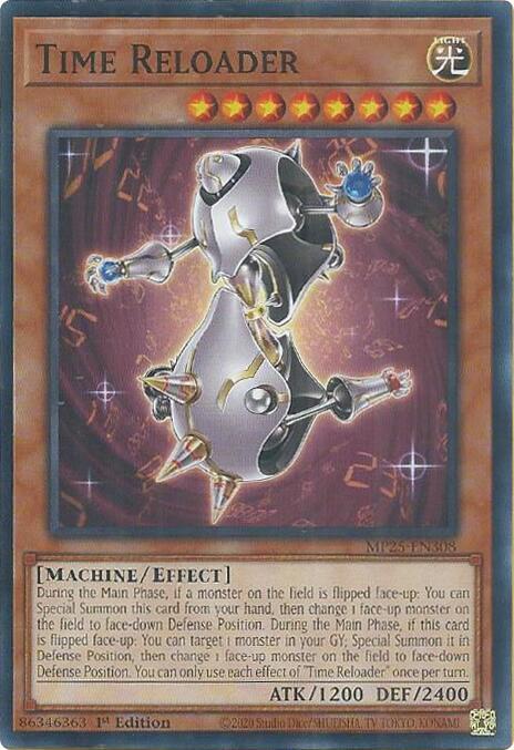 YuGiOh 2025 Mega-Pack Time Reloader MP25-EN308 Common Near Mint 1st Edition
