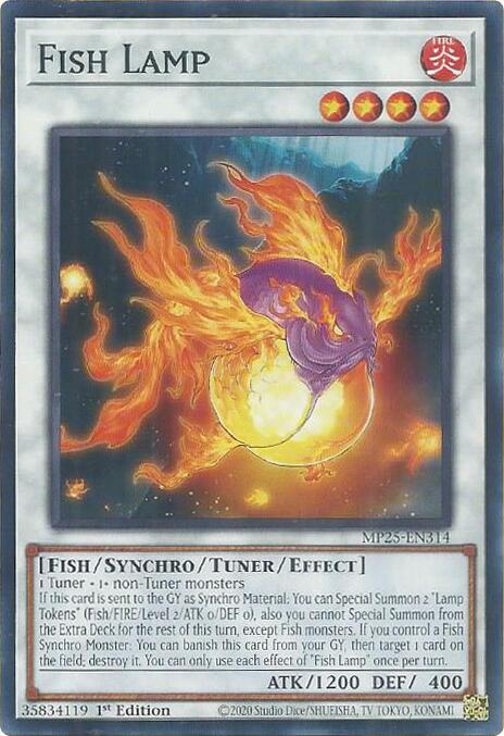 YuGiOh 2025 Mega-Pack Fish Lamp MP25-EN314 Common Near Mint 1st Edition