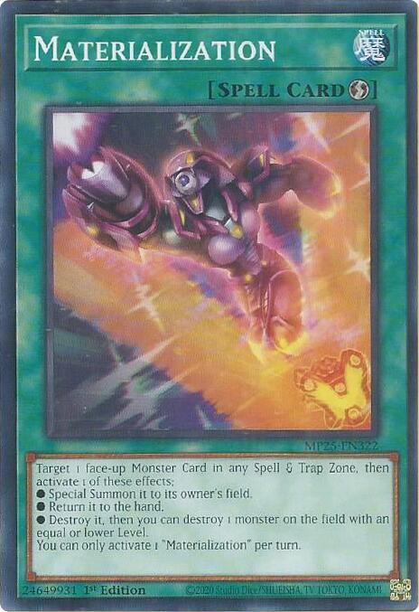 YuGiOh Cards 2025 Mega-Pack Materialization MP25-EN322 Common