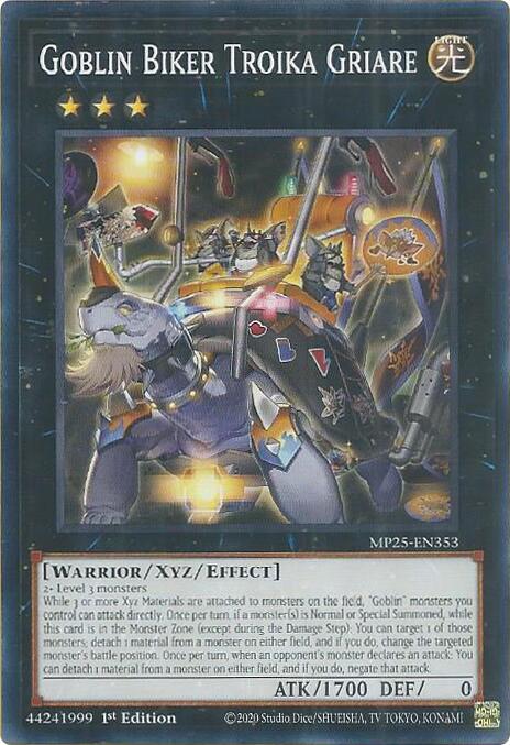 YuGiOh 2025 Mega-Pack Goblin Biker Troika Griare MP25-EN353 Common Near Mint 1st Edition