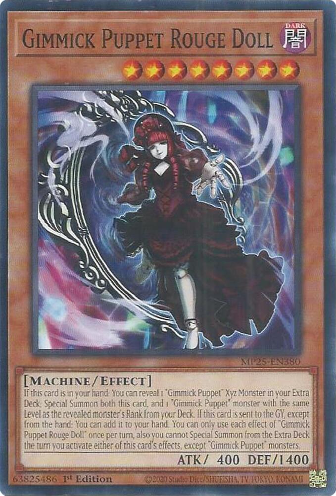 YuGiOh 2025 Mega-Pack Gimmick Puppet Rouge Doll MP25-EN380 Common Near Mint 1st Edition