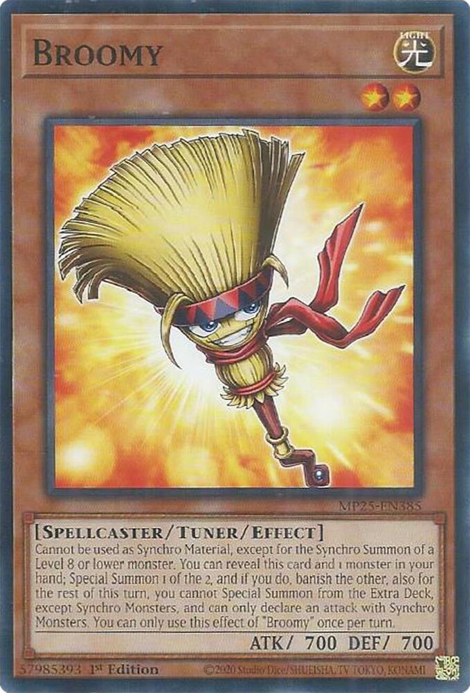 YuGiOh 2025 Mega-Pack Broomy MP25-EN385 Common Near Mint 1st Edition