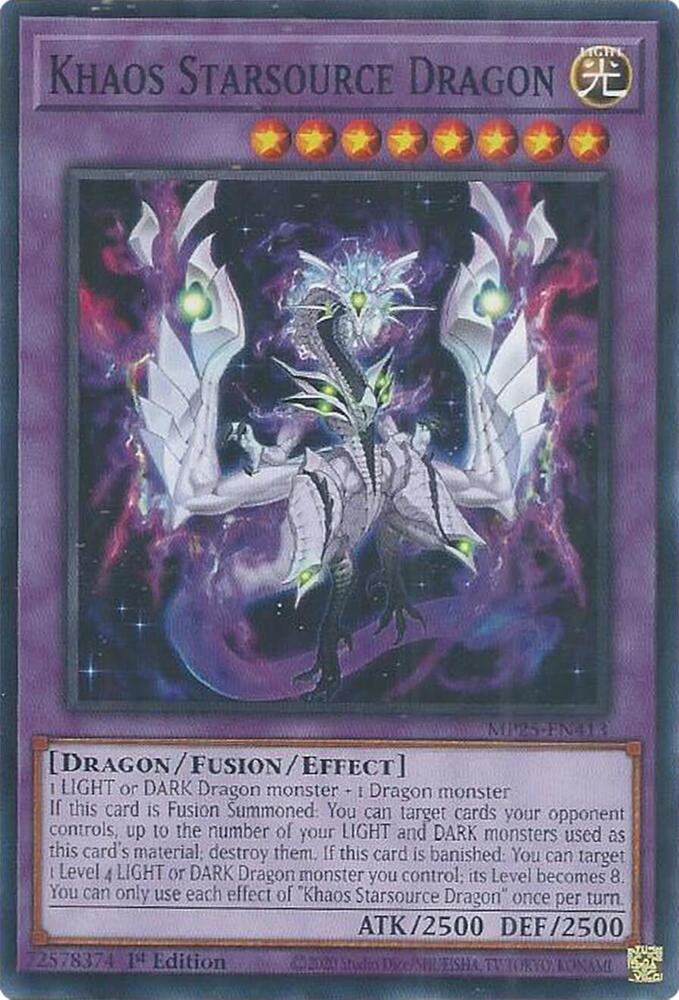 YuGiOh Cards 2025 Mega-Pack Khaos Starsource Dragon MP25-EN413 Common